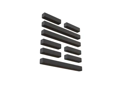 I Ching Hexagrams 17 sui v1 001 Low-poly 3D model