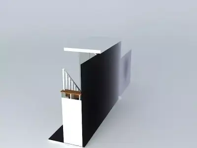 hall with street panorama photos 3D model