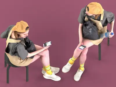 Smiling Girl 3D model