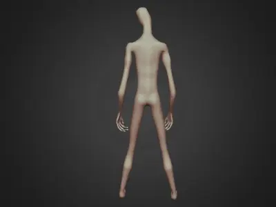 Slender Man Base Model Low-poly 3D model