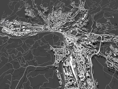 Cityscape Banska Bystrica Slovakia 3D model