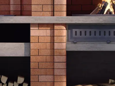 Brick Barbecue num 887 Low-poly 3D model