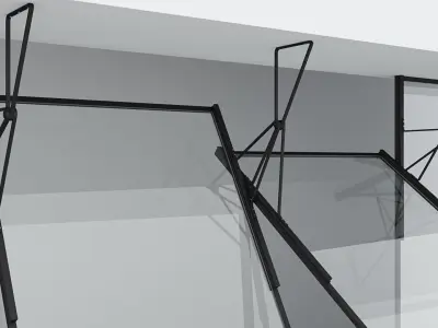Aluminium window 13 3D model