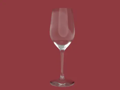Cupboard with 4 wine glasses Free 3D model