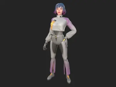 Sci-fi Girl Mira  Low-poly 3D model