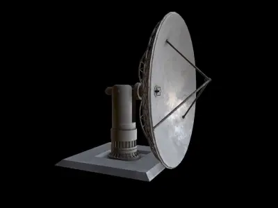 Satellite Dish Dirty Low-poly 3D model