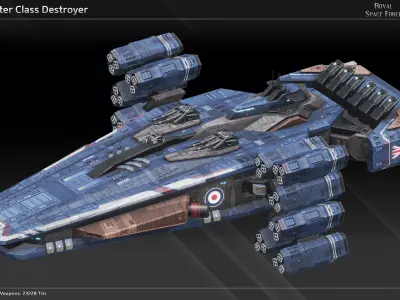 RSF Spaceship Fleet Collection I 3D Model Pack