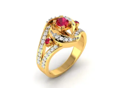 Women Ring 3D print model 100