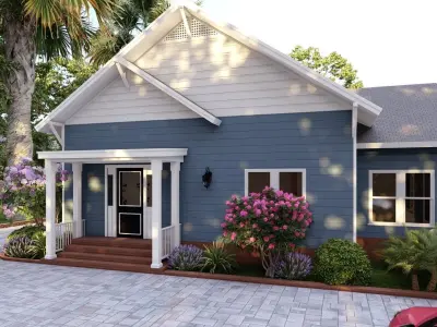  3D Exterior Scene 3D model design garden and landscape 3D model 11