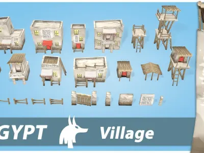 RTS Mega Pack Fantasy Buildings Low-poly 3D model