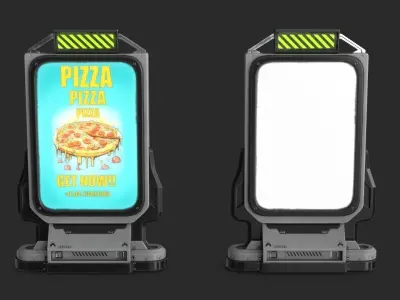 Sci-fi Billboard Sign Low-poly 3D model