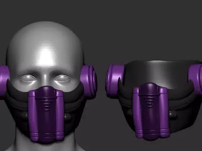 helmet high poly sculpt 3d printable  3D model 65
