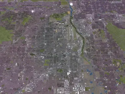 Phoenix - 3D City Model 100km Low-poly 3D model