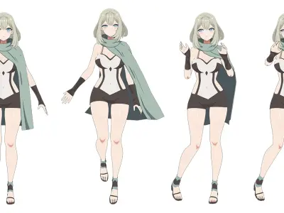 ANIME -  Beginner Druid - RPG Low-poly 3D model