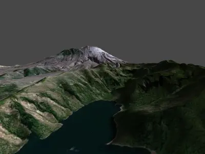 Mt ST Helens 3D model