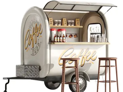 Coffee truck 2 3D model
