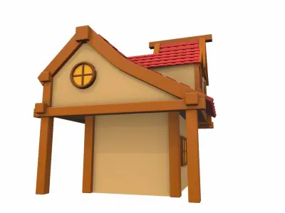 Cartoon house 13 3D model
