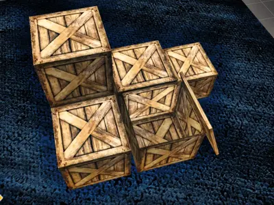 Stylized Wooden Crate Box Texture