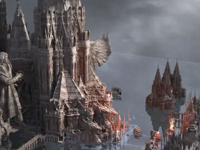 The Fallen Angels city of Nephilim 3D Kit bash 3D model