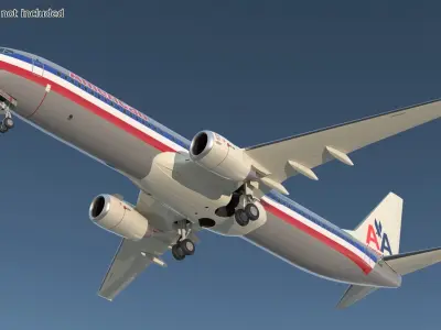  American Airlines Boeing 737-900 ER with Cabin and Doors Rigged for Maya 