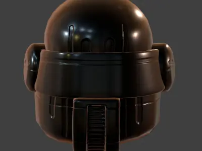 Gas mask helmet 3d model scifi Low-poly  Low-poly 3D model 399