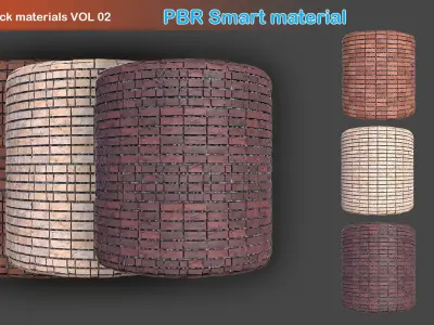 60 Brick Wall Materials Vol 02 PBR 4k SBS SBSAR Texture