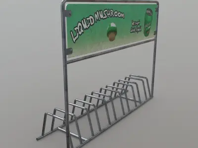 Bicycle Stand  Low-poly 3D model
