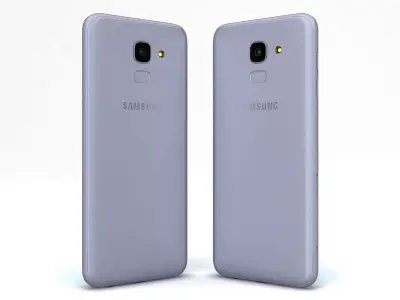  Samsung Galaxy J6 2018 Grey Low-poly 3D model