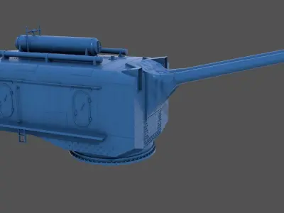 US 6inch-53cal twin turret - Personal license - 1-72 scale 3D print model