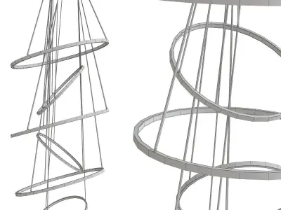LED metal pendant lamp with dimmer LOHJA low poly 3d model Low-poly 3D model