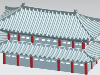 Paldalmun Gate 3D model