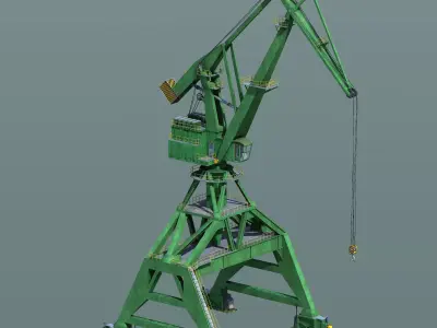 Crane for shipyard container terminal or port 3D model