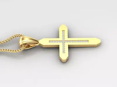 Cross Light Gold 4CP014 3DM STL 3D print model