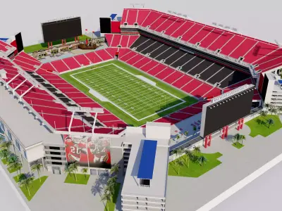 Raymond James Stadium - Tampa - Florida USA 3D model