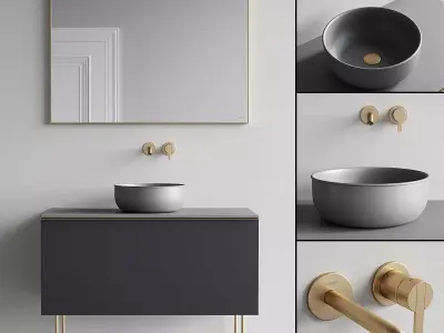 Inbani Strato Vanity Unit Set 5 3D model