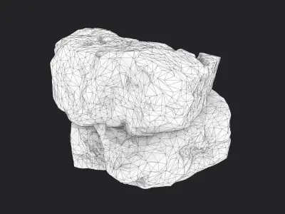 Rock 16-9 Low-poly 3D model