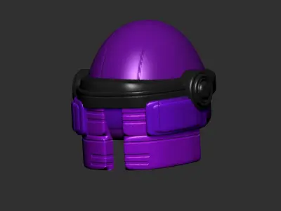 helmet high poly sculpt 3d printable ver 7 3D model 3D model