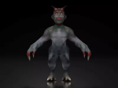 Horror monster model AAA Low-poly Low-poly 3D model