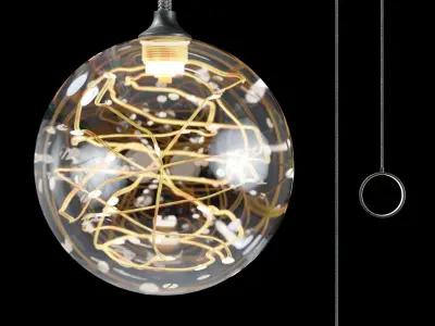 Hanging ceiling lamp OFELIA black Lampatron 3D model 3D model