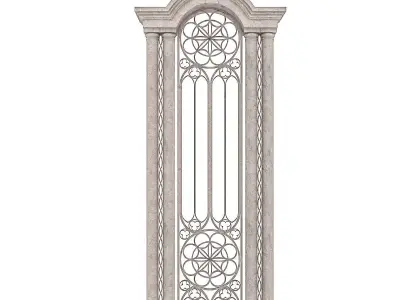 Classic Building Entrance 5 Low-poly 3D model