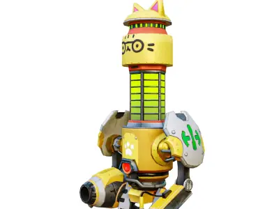 Traffic Robot Low-poly 3D model purchase