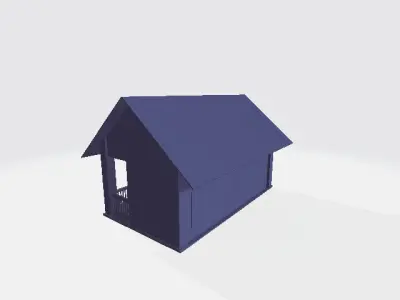 Simple Poly House Low-poly 3D model