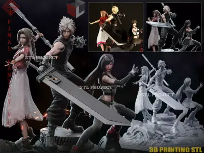 Final Fantasy VII Diorama 3D print model