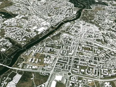 Cityscape Grodno Belarus 3D model