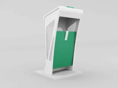 Bus stop 3D model 4