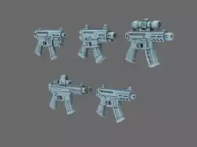 Space Knights MPX Style Pistol NOHAND 3D print model