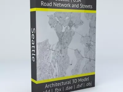 Seattle Road Network and Streets 3D model