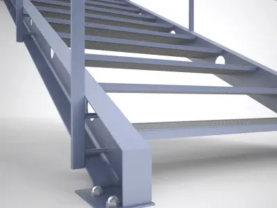 Metal Stair 3D model
