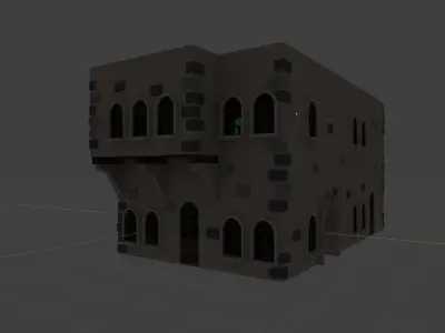 House for Game Low-poly 3D model