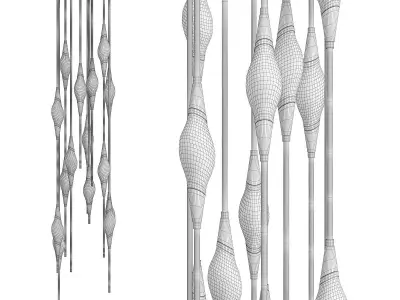 IL PEZZO 12 CLUSTER CHANDELIER Low-poly 3D model